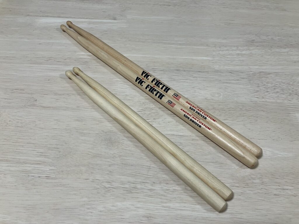 一般的なスティックと付属スティックの長さを比較
